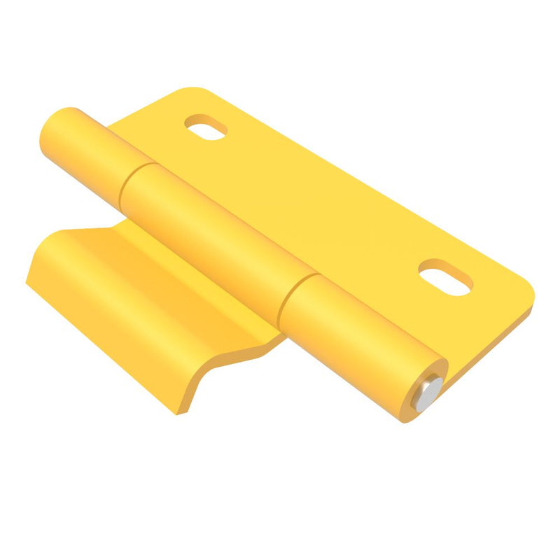 SOUTHCO Surface Mount Hinge, 120 mm size, with Mounting Holes, Steel, Yellow Powder coated [N6-DHIM-120176]