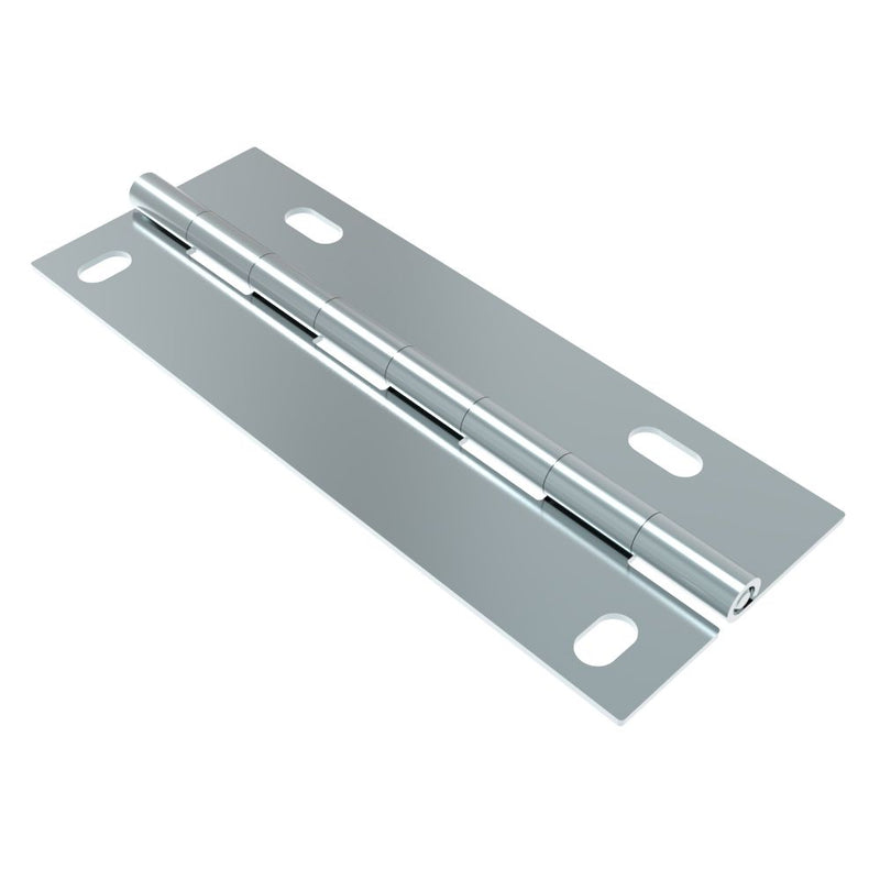 SOUTHCO Piano Hinge, 200 mm size, with Mounting Slot Holes, Steel, Blue Zinc Plated [N6-DHIM-20076]