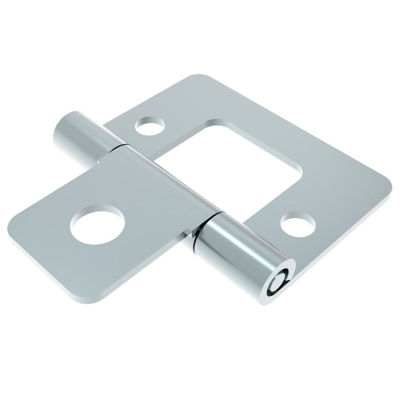 SOUTHCO Surface Mount Hinge, 30 mm size, with Mounting Holes, Steel, Blue Zinc Plating [N6-DHIM-3017]