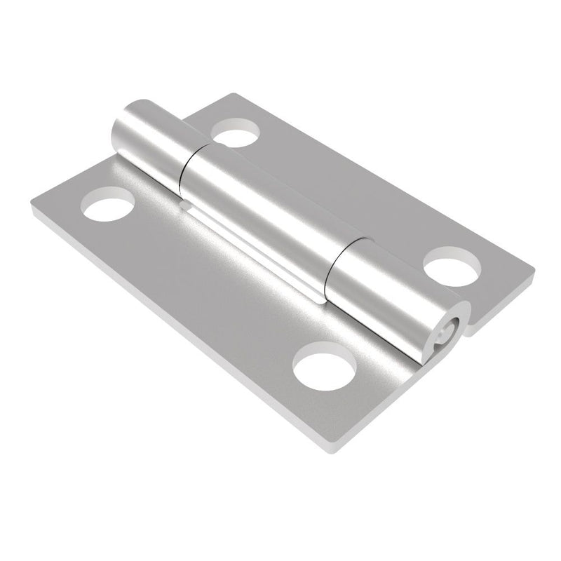 SOUTHCO Surface Mount Hinge, 38.5 mm size, with Mounting Holes, Stainless Steel, Electro polished [N6-DHIM-3826-SS]