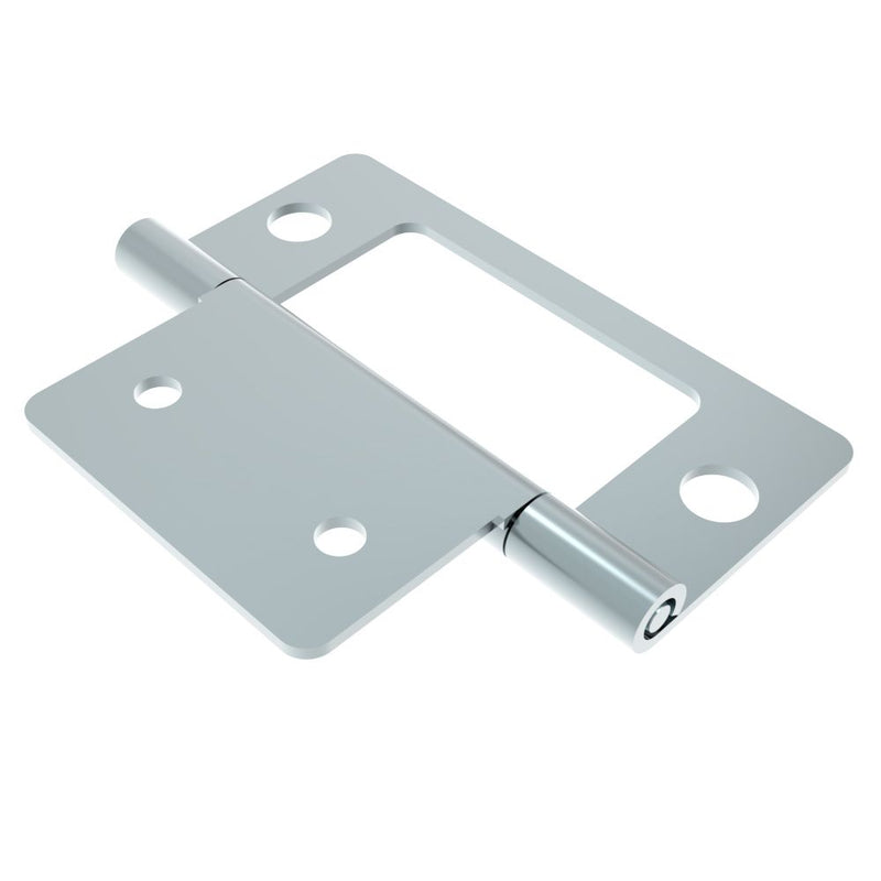 SOUTHCO Surface Mount Hinge, 51 mm size, with Mounting Holes, Steel, Blue Zinc Plating [N6-DHIM-5120]