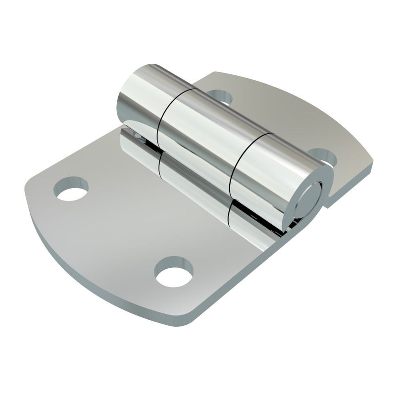SOUTHCO Surface Mount Hinge, 82.5 mm size, with Mounting Holes, Steel, Chrome Plated [N6-DHIM-5136-CH]