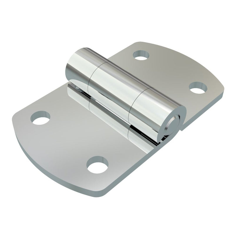 SOUTHCO Surface Mount Hinge, 96 mm size, with Mounting Holes, Steel, Chrome Plated [N6-DHIM-6536-CH]