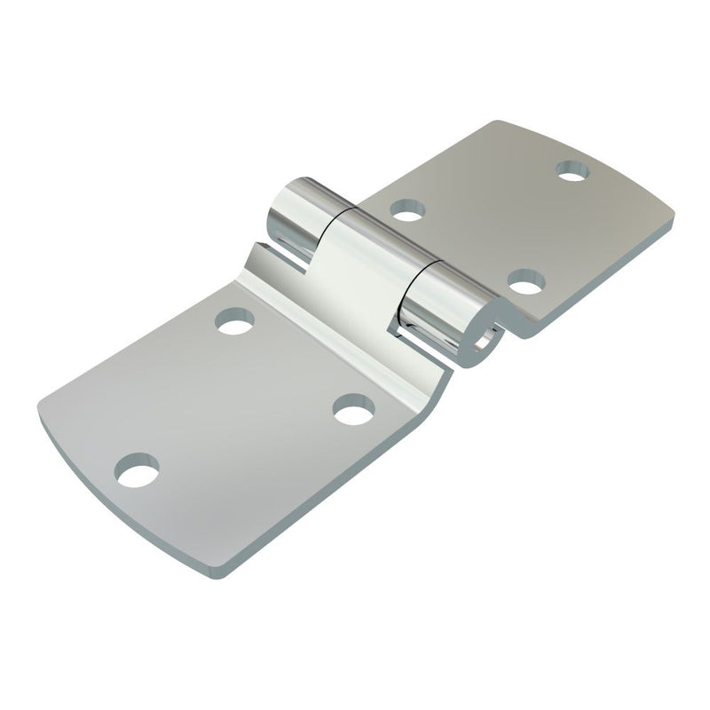 SOUTHCO Surface Mount Hinge, 150 mm size, with Mounting Holes, Steel, Chrome Plated [N6-DHIM-7575-CH]