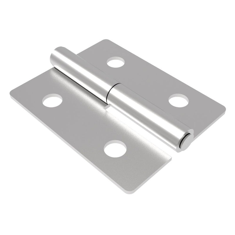 SOUTHCO Surface Mount Hinge, 60 mm size, with Mounting Holes, Stainless Steel, Electro polished [N6-DHIMF-6048-SS]