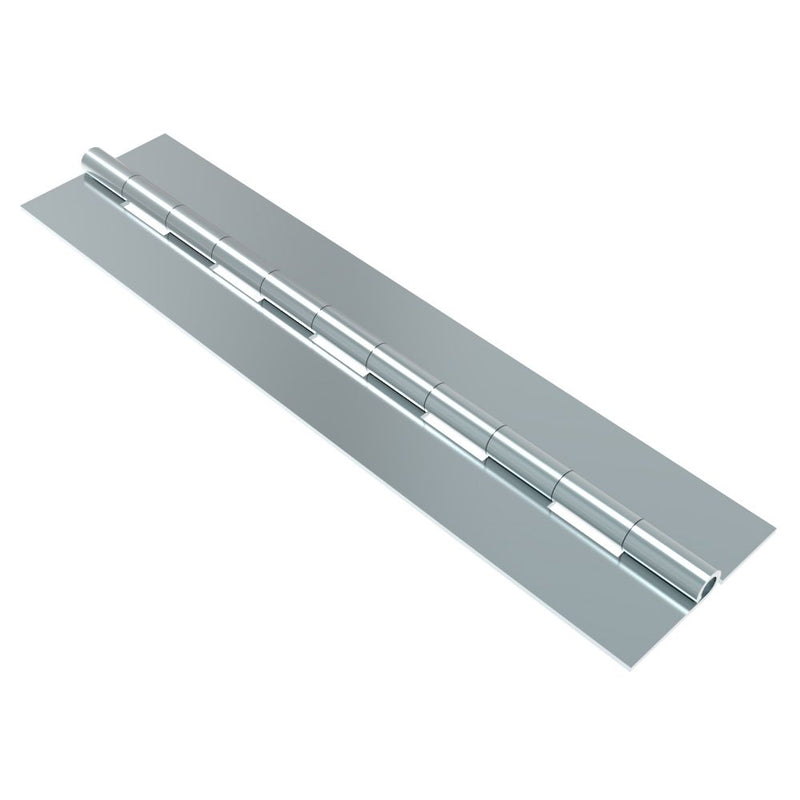 SOUTHCO Piano Hinge, 275 mm size, without Mounting Holes, Steel, Blue Zinc Plated [N6-DMCH-25-275-652]