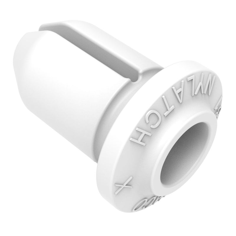 SOUTHCO NYLATCH Panel Fastener Grommet, 4.8mm (.188 in) Diameter, 1mm (.042 in) Max Panel Thickness, Polycarbonate, White [NY-3G-31-10]