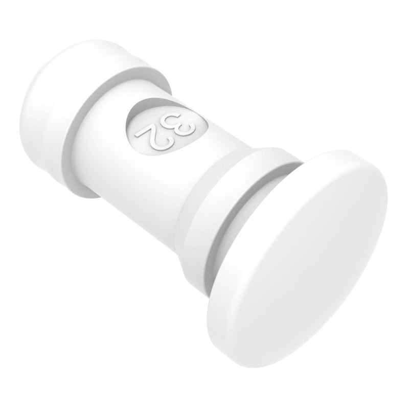 SOUTHCO NYLATCH Panel Fastener Plunger, 4.8mm (.188 in) Diameter, Low Profile Head Style, Nylon, White [NY-3P-32-3-51]