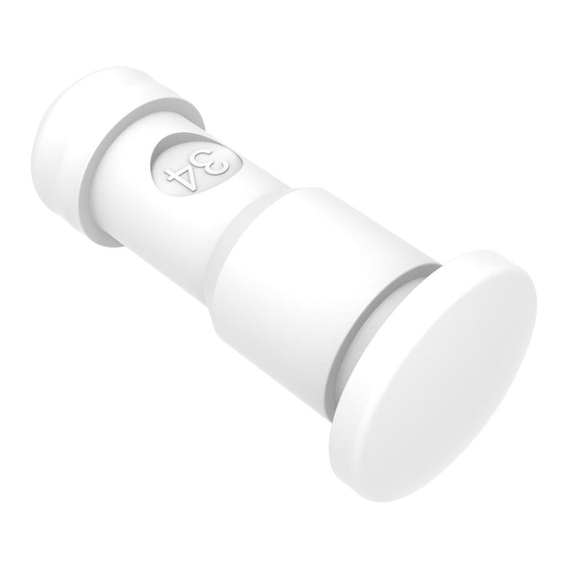 SOUTHCO NYLATCH Panel Fastener Plunger, 4.8mm (.188 in) Diameter, Low Profile Head Style, Nylon, White [NY-3P-34-3-51]