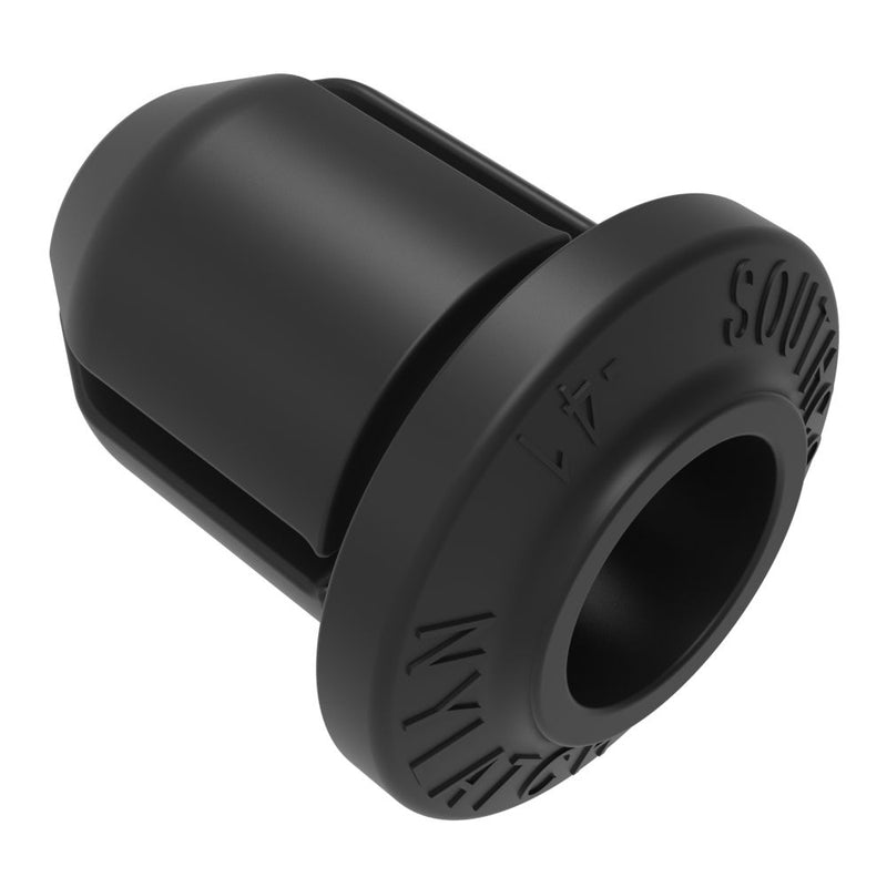 SOUTHCO NYLATCH Panel Fastener Grommet, 6.4mm (.250 in) Diameter, 1mm (.042 in) Max Panel Thickness, Polycarbonate, Black [NY-4G-41-20]