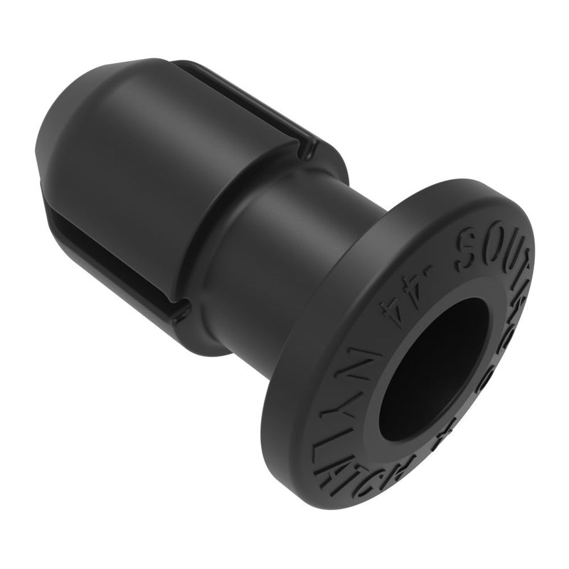 SOUTHCO NYLATCH Panel Fastener Grommet, 6.4mm (.250 in) Diameter, 4.1mm (.162 in) Max Panel Thickness, Polysulfone, Black [NY-4G-44-30]