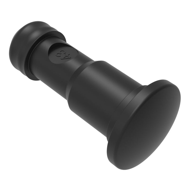 SOUTHCO NYLATCH Panel Fastener Plunger, 6.4mm (.250 in) Diameter, Low Profile Head Style, Polyester, Black [NY-4P-43-3-60]