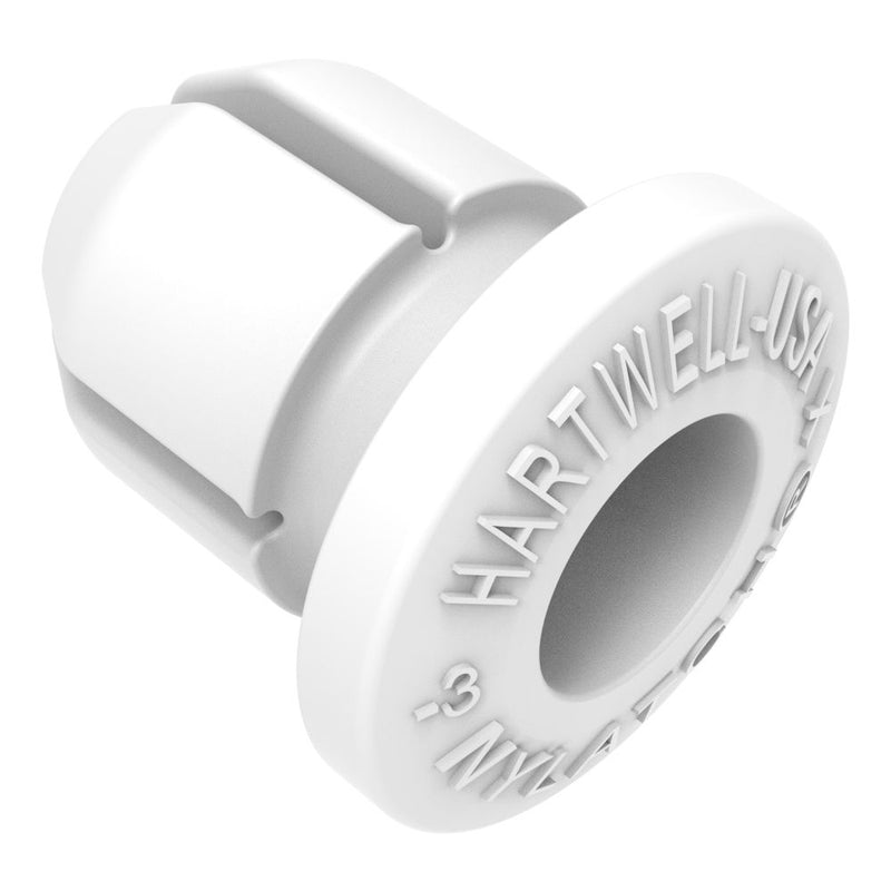 SOUTHCO NYLATCH Panel Fastener Grommet, 7.9mm (.313 in) Diameter, 2.5mm (.098 in) Max Panel Thickness, Polycarbonate, White [NY-5G-53-10]