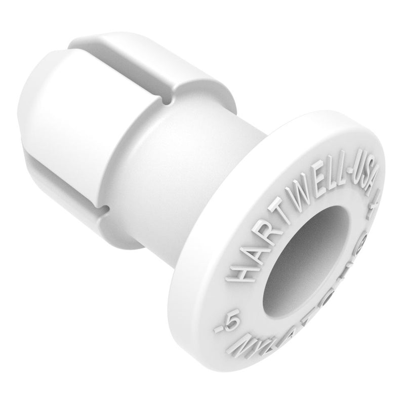 SOUTHCO NYLATCH Panel Fastener Grommet, 7.9mm (.313 in) Diameter, 5.3mm (.210 in) Max Panel Thickness, Polycarbonate, White [NY-5G-55-10]
