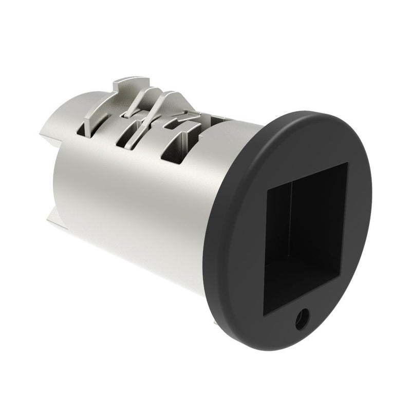SOUTHCO Lock Plug, 8mm Square Recess, Zinc Alloy, Powder Coat, Black [PK-80-50]