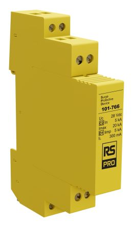 RS PRO Industrial Surge Protector, 5kA, 40 V, DIN Rail Mount [0]; 101-766