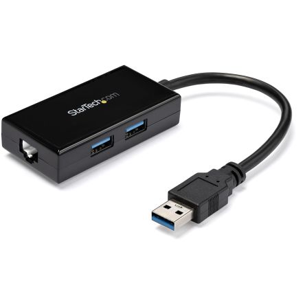 StarTech.com 2 Port USB Network Adapter 10/100/1000Mbit/s Network Speed [USB31000S2H]; 102-601