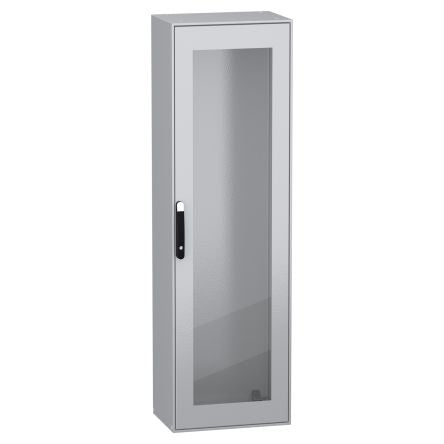 Schneider Electric PanelSeT SM Series Sheet Steel Single-Door-Door Floor Standing Enclosure, Glazed Door Door, IP55, [NSYSM20640T]; 110-238