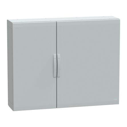 Schneider Electric PanelSeT Series Fibreglass Reinforced Polyester Double-Door-Door Floor Standing Enclosure, Opaque [NSYPLA10123G]; 110-297