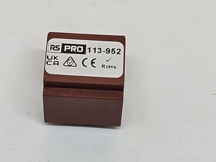 RS PRO 2x9V ac 1 Output PCB Mount PCB Transformer, 0.5VA, IEC 61558-2-6 [0]; 113-952