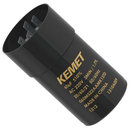 KEMET Aluminium Electrolytic Capacitor 125μF 260V ac 38mm Polycarbonate Case MS Series Aluminium Electrolytic [125MS26ACMA1RSC]; 117-221