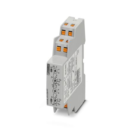 Phoenix Contact ETD-BL-2T-I-230-PT Series DIN Rail Mount Timer Relay, 24 - 240V ac/dc, 50 - 100h, SPDT [2907714]; 120-133