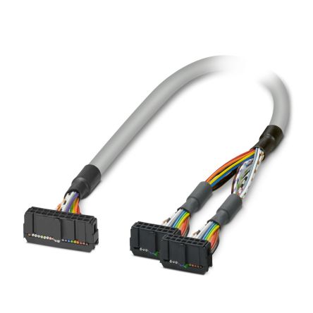 Phoenix Contact CK2215 Series Round IDC Socket Cable Assembly, 2.54mm Pitch, 3m Length, IDC to IDC [2300818]; 129-903