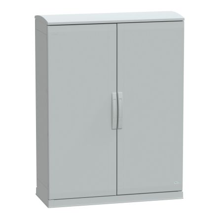 Schneider Electric PanelSeT Series Fibreglass Reinforced Polyester Double-Door-Door Floor Standing Enclosure, Opaque [NSYPLAZT12104G]; 130-458