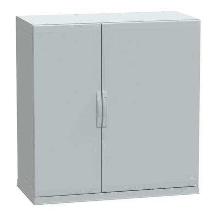 Schneider Electric PanelSeT Series Fibreglass Reinforced Polyester Double-Door-Door Floor Standing Enclosure, Opaque [NSYPLAZ12126G]; 130-462