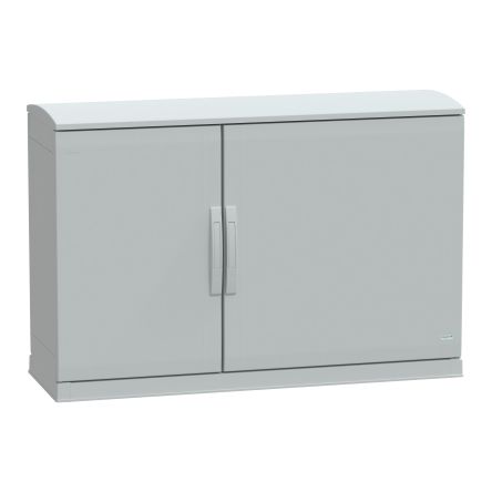 Schneider Electric PanelSeT Series Fibreglass Reinforced Polyester Double-Door-Door Floor Standing Enclosure, Opaque [NSYPLAZT7124G]; 130-509
