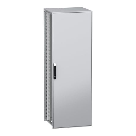 Schneider Electric PrismaSeT HD Series Galvanised Steel Single-Door-Door Floor Standing Enclosure, Opaque Door, IP55, [NSYSFPN20760G]; 130-737