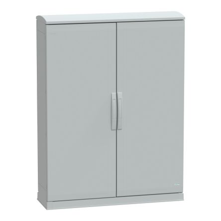 Schneider Electric PanelSeT Series Fibreglass Reinforced Polyester Double-Door-Door Floor Standing Enclosure, Opaque [NSYPLAZT12103G]; 130-764