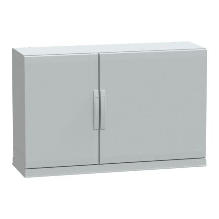 Schneider Electric PanelSeT Series Fibreglass Reinforced Polyester Double-Door-Door Floor Standing Enclosure, Opaque [NSYPLAZ7124G]; 130-767