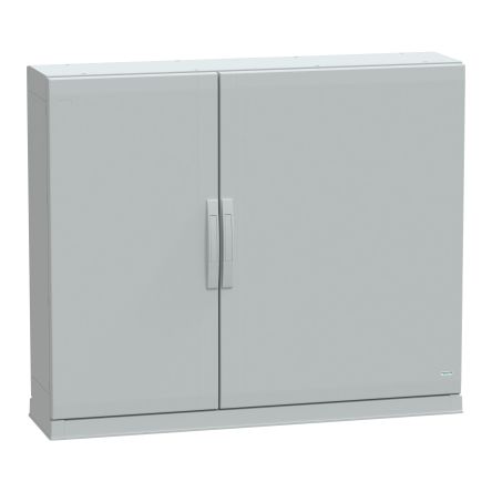 Schneider Electric PanelSeT Series Fibreglass Reinforced Polyester Double-Door-Door Floor Standing Enclosure, Opaque [NSYPLAZ10123G]; 130-770