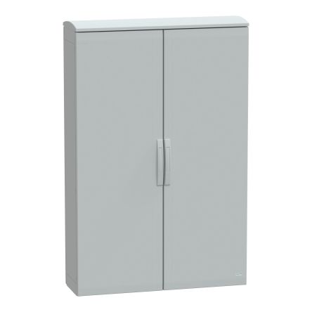 Schneider Electric PanelSeT Series Fibreglass Reinforced Polyester Double-Door-Door Floor Standing Enclosure, Opaque [NSYPLAT15103G]; 130-775
