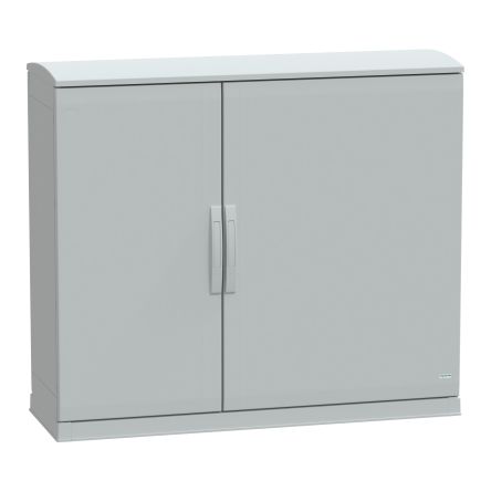 Schneider Electric PanelSeT Series Fibreglass Reinforced Polyester Double-Door-Door Floor Standing Enclosure, Opaque [NSYPLAZT10124G]; 130-887