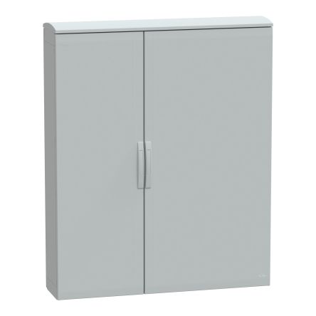 Schneider Electric PanelSeT Series Fibreglass Reinforced Polyester Double-Door-Door Floor Standing Enclosure, Opaque [NSYPLAT15123G]; 130-891