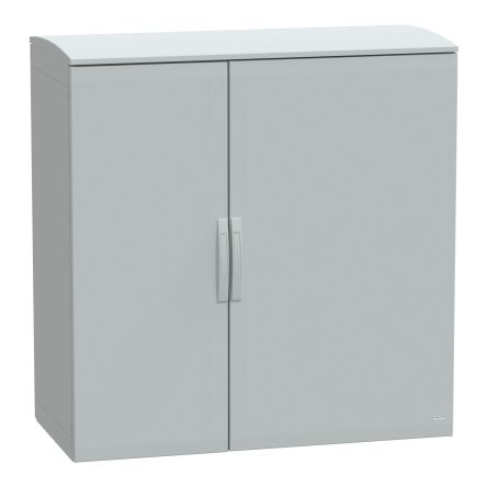 Schneider Electric PanelSeT Series Fibreglass Reinforced Polyester Double-Door-Door Floor Standing Enclosure, Opaque [NSYPLAT12126G]; 130-893