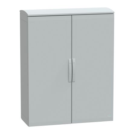 Schneider Electric PanelSeT Series Fibreglass Reinforced Polyester Double-Door-Door Floor Standing Enclosure, Opaque [NSYPLAT12104G]; 130-894