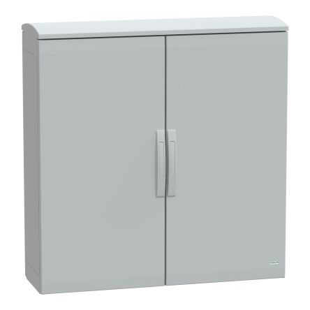 Schneider Electric PanelSeT Series Fibreglass Reinforced Polyester Double-Door-Door Floor Standing Enclosure, Opaque [NSYPLAT10103G]; 130-897