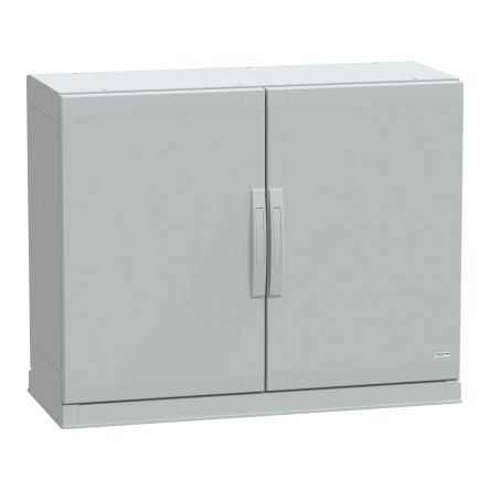 Schneider Electric PanelSeT Series Fibreglass Reinforced Polyester Double-Door-Door Floor Standing Enclosure, Opaque [NSYPLAZ7104G]; 130-953