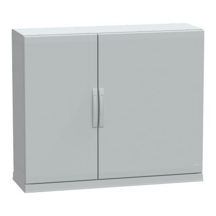 Schneider Electric PanelSeT Series Fibreglass Reinforced Polyester Double-Door-Door Floor Standing Enclosure, Opaque [NSYPLAZ10124G]; 130-957