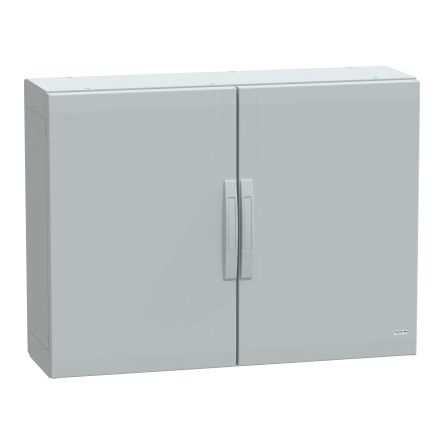 Schneider Electric PanelSeT Series Fibreglass Reinforced Polyester Double-Door-Door Floor Standing Enclosure, Opaque [NSYPLA7103G]; 130-961