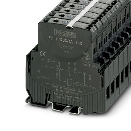 Phoenix Contact EC-E Electronic Circuit Breaker 1A 12V, 1 channels , DIN Rail [3000760]; 131-301
