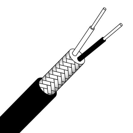 Prosensor PTPJ Series Type J Thermocouple Cable/Wire, 50m, PVC Insulation, +105°C Max, 7/0.2mm [PTPJ222/50]; 191-946