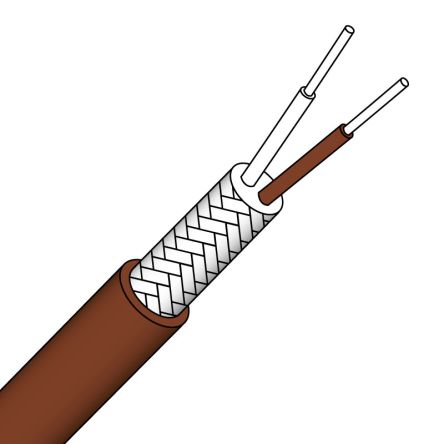 Prosensor PTPT Series Type T Thermocouple Cable/Wire, 25m, PVC Insulation, +105°C Max, 7/0.2mm [PTPT222/25]; 191-947