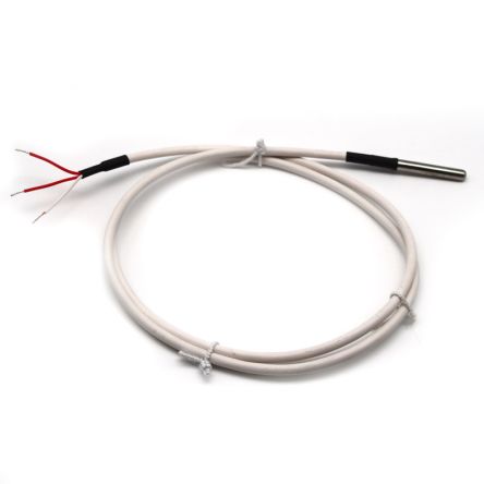 Prosensor PT100 Temperature Probe, 6mm Dia, 50mm Long, 3 Wire, Class A +105°C Max [SLSR50PVC1-1M]; 192-226