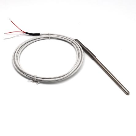 Prosensor PT100 Temperature Probe, 6mm Dia, 100mm Long, 3 Wire, Class A +250°C Max [SL100TE1-3M]; 192-338