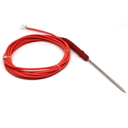 Prosensor PT100 Temperature Tip Probe, 5mm Dia, 150mm Long, 3 Wire, Probe, Class A +250°C Max [SAPS51502-3M]; 192-361