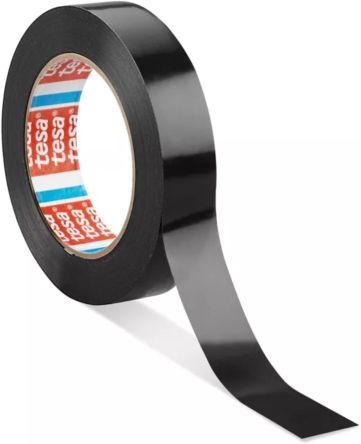 Tesa 60404 Black Packing Tape, 66m x 25mm [60404-00030-00]; 207-806